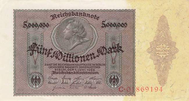 5 Millionen Mark 1923